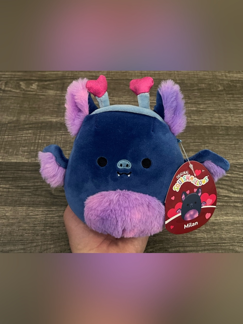 Squishmallow 10” Milan Blue Pink Bat
Heart Birthdat Valentine